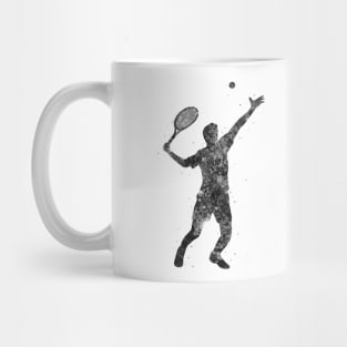 Tennis player black and white Mug